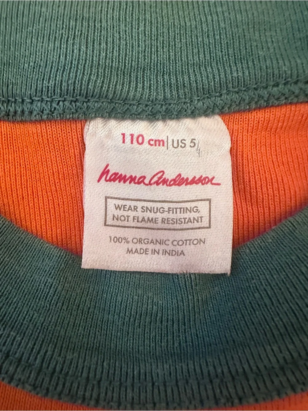 Hanna Andersson Size 110 5 Pumpkin Costume Long John Pajama Set Halloween
